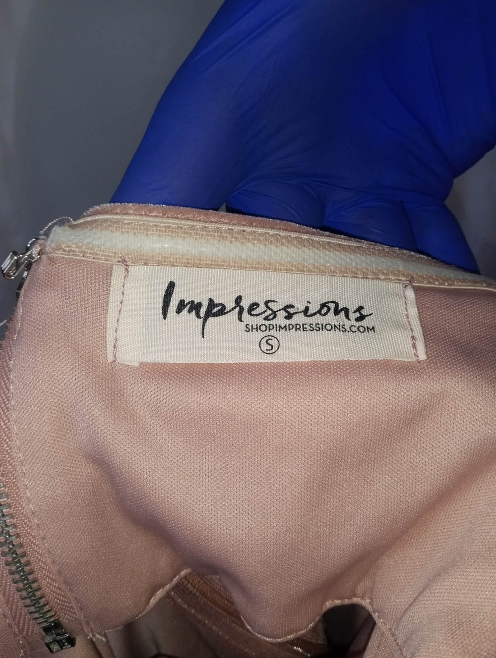 Impressions Velvet Off-Shoulder Tunic Dusty Rose Pink Party Sexy Off Shoulder - Picture 4 of 5